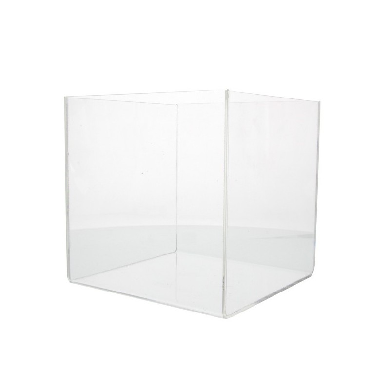 Boîte distributrice 30 × 30 × 15 cm rectangulaire en acrylique  30 × 30 × 15 cm