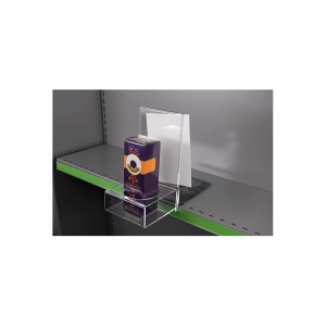 TABLETTE DE MISE EN AVANT À TROU + PORTE VISUEL