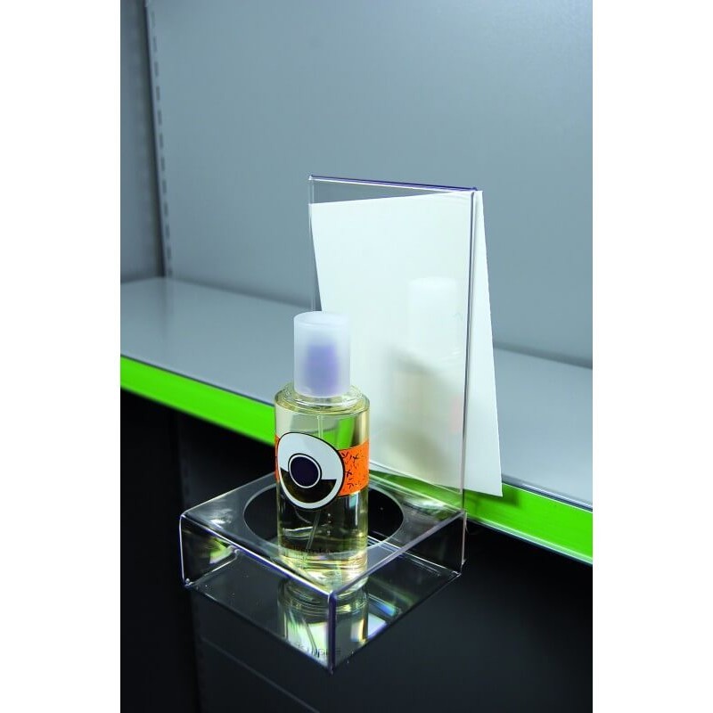 TABLETTE DE MISE EN AVANT À TROU + PORTE VISUEL