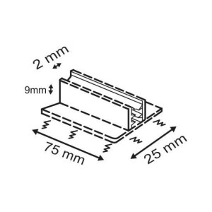 Porte-étiquette Grip pince en “T” magnétique – PVC transparent (Lot de 50)