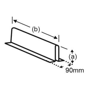 Bandeau transparent pour haut de gondole – Plexi 3 mm – Semelle magnétique (sans visuel)