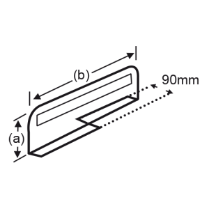 Bandeau recto/verso pour haut de gondole – Plexi transparent 3 mm – Semelle magnétique (imprimé)