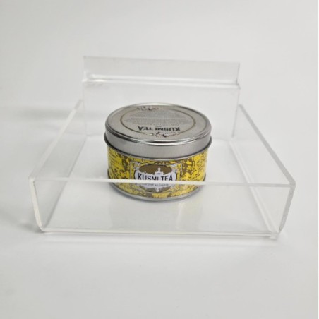 Bac produit à fixation en fond de lame – Pour fond de rayon rainuré – Plexi transparent 3 mm (H 30 mm)
