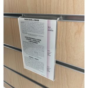 Porte-étiquette pour fond de lames – Rainure mobilier lamé – PET 1 mm ou Plexiglas 3 mm (sans étiquette)