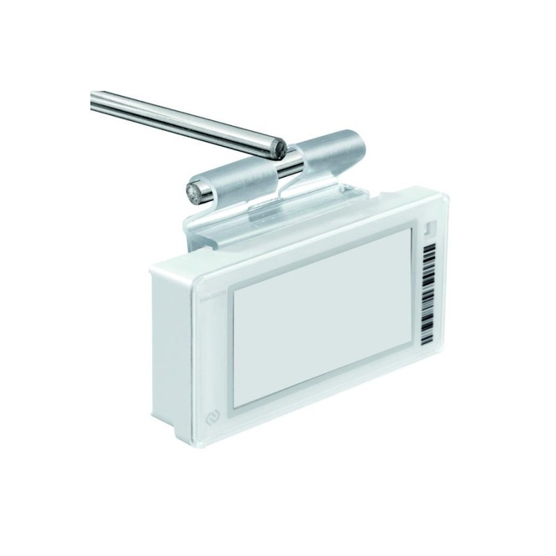 Clip pour broche en T – Compatible étiquettes électroniques Pricer & Hanshow – 45 × 45 mm (fil Ø 6 mm)