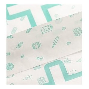 Sac en papier blanc 35 g – Spécial pharmacie – 14 + 7 × 27 cm (recyclable)