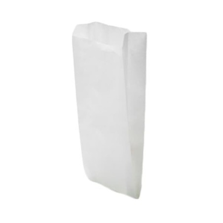 Sac en papier blanc 35 g – Spécial pharmacie – 14 + 7 × 27 cm (recyclable)
