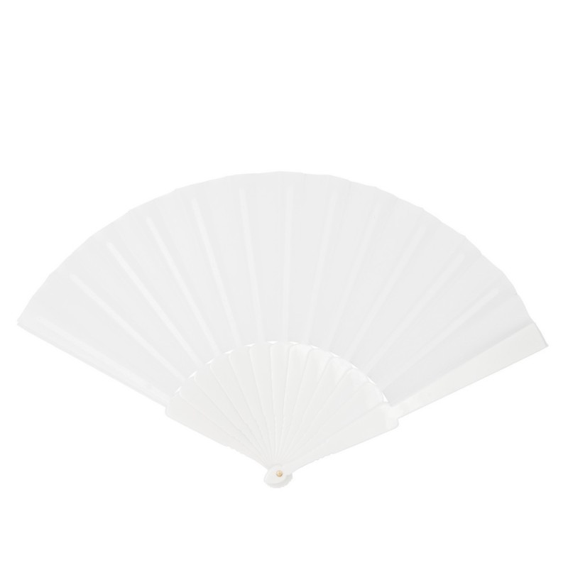 Eventail en plastique et tissu