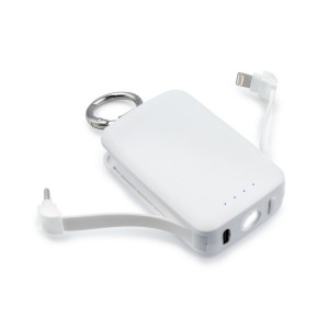 Power bank 4000 mAh, mousqueton et lampe 1W