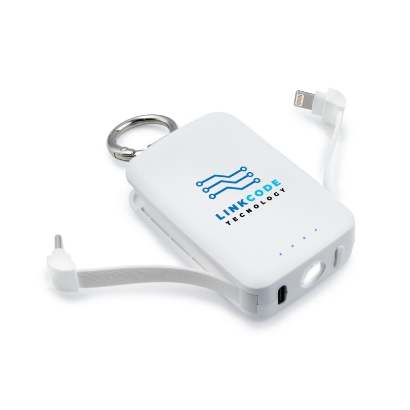 Power bank 4000 mAh, mousqueton et lampe 1W