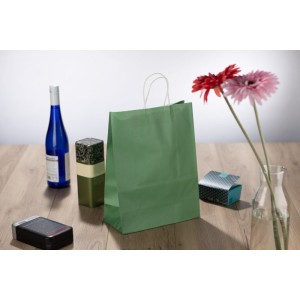 Sac cadeau papier FSC ZIBO – finition métallisée – poignées torsadées