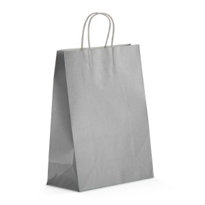 Sac cadeau papier FSC ZIBO – finition métallisée – poignées torsadées