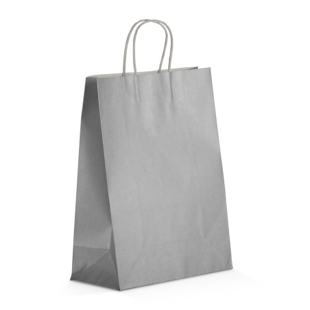 Sac cadeau papier FSC ZIBO – finition métallisée – poignées torsadées