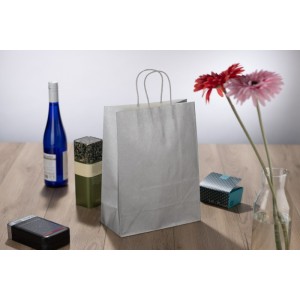 Sac cadeau papier FSC ZIBO – finition métallisée – poignées torsadées