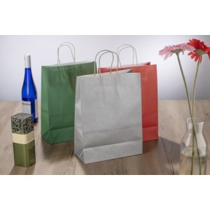 Sac cadeau papier FSC ZIBO – finition métallisée – poignées torsadées