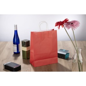 Sac cadeau papier FSC ZIBO – finition métallisée – poignées torsadées