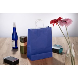 Sac cadeau papier FSC ZIBO – finition métallisée – poignées torsadées