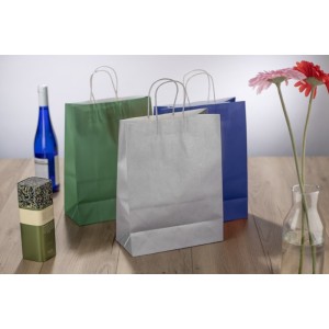 Sac cadeau papier FSC ZIBO – finition métallisée – poignées torsadées