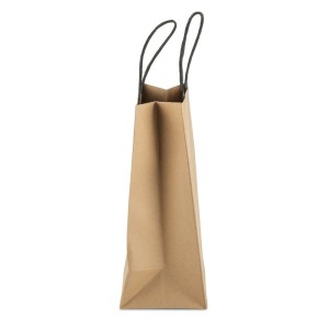 Sac papier kraft PAKLO moyen – 200 g – poignées torsadées noires