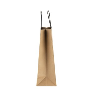 Sac papier kraft PAKLO grand format – 200 g – poignées torsadées noires
