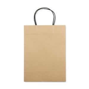 Sac papier kraft PAKLO grand format – 200 g – poignées torsadées noires