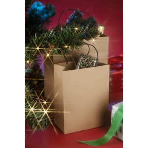 Sac papier kraft PAKLO grand format – 200 g – poignées torsadées noires