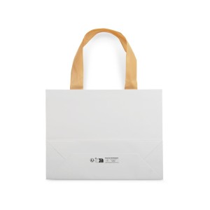 Sac cadeau premium DUNA grand format – papier rigide + poignées ruban tissu – personnalisable