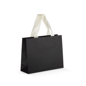 Sac cadeau premium DUNA grand format – papier rigide + poignées ruban tissu – personnalisable