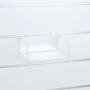 Présentoir plexi pour panneau rainuré – 20,5 x 15,5 x 8,5 cm