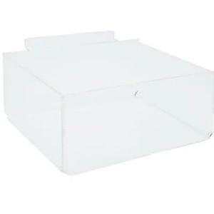 Présentoir plexi pour panneau rainuré – 20,5 x 15,5 x 8,5 cm