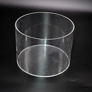 Bac de présentation rond en PMMA – Ø 20 x H 15 cm – Transparent