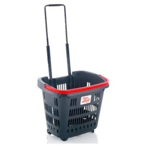 Panier libre-service  – 34 L sur roulettes
