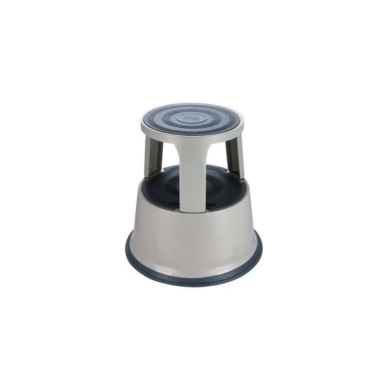 Tabouret marchepied roulant 2 niveaux – Gris clair