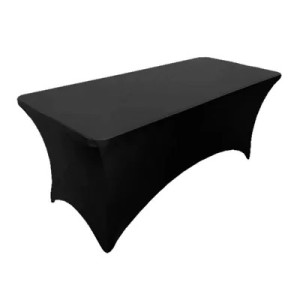 Housse de table extensible pour table 183 x 76 x 74 cm – Blanc ou noir