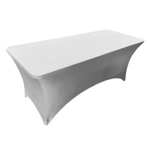 Housse de table extensible pour table 183 x 76 x 74 cm – Blanc ou noir