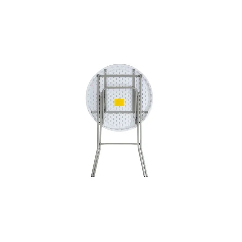 Mange-debout pliant HDPE blanc ø 80 x H 110 cm – Table haute pliante