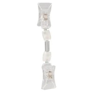 Support PLV articulé avec pince – transparent (lot de 10)
