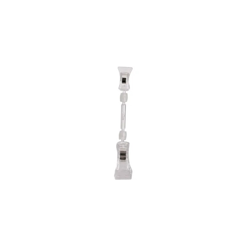 Supports PLV articulés avec pince – transparent (lot de 10)