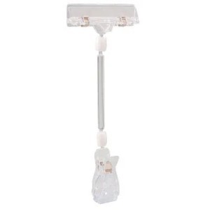 Supports PLV articulés avec pince – transparent (lot de 10)