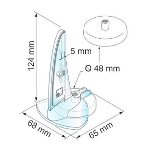 Stop rayon aimanté – transparent (lot de 5)