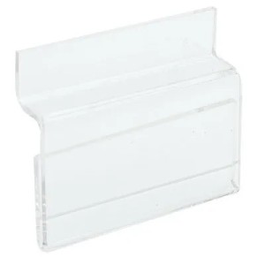 Porte-étiquettes 6X3.8 pour panneau rainuré – transparent (lot de 10)