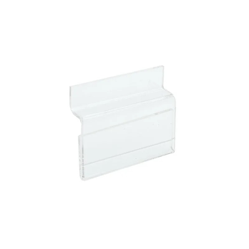 Porte-étiquettes 6X3.8 pour panneau rainuré – transparent (lot de 10)