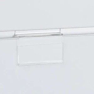 Porte-étiquettes 6X3.8 pour panneau rainuré – transparent (lot de 10)