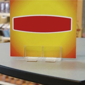 Support affichette droit adhésif – transparent (lot de 20)
