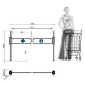 Portillon simple – Ouverture gauche