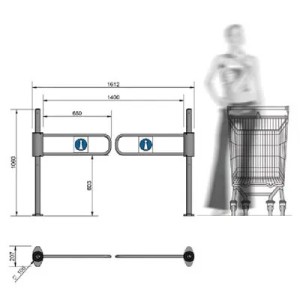Portillon simple – Ouverture droite