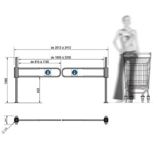 Portillon extensible – Ouverture droite