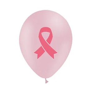 Ballon Octobre Rose biodégradable – Ø 30 cm (lot de 8)