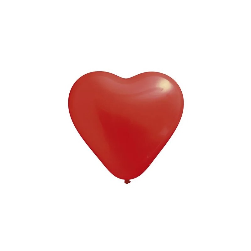 Ballon cœur rouge – Ø 25 cm (Saint-Valentin) – Lot de 100