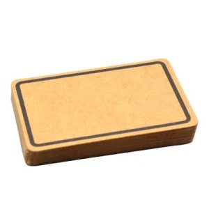 Étiquettes 6 x 4 cm kraft indélébiles liseré noir Pqt de 100
